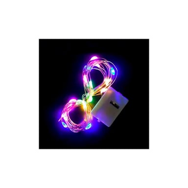 Гірлянда Voltronic Mix Color 20 LED, 1 режим, 3 м, прозора, 3*АА (Garl-20LED-3m-Mix) - фото 1