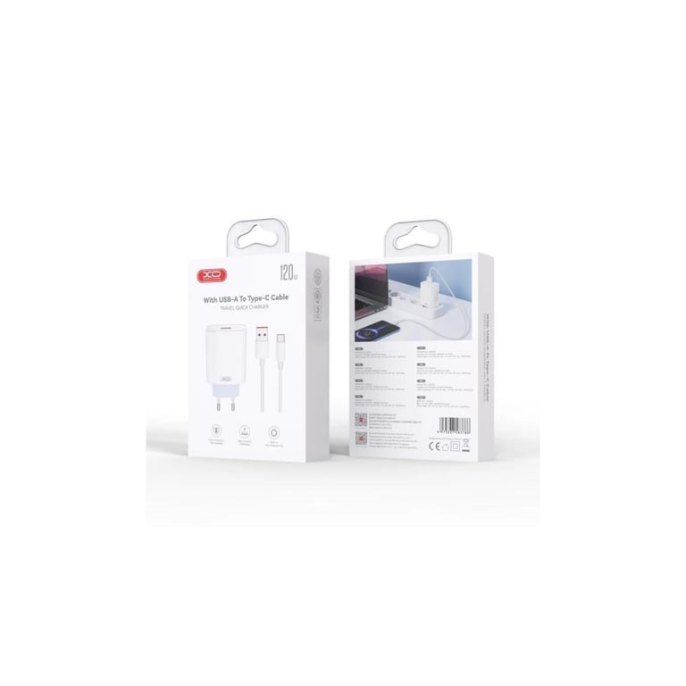 Зарядний пристрій XO USB 120W + cable USB to USB-C white (XO-L128U) - фото 5