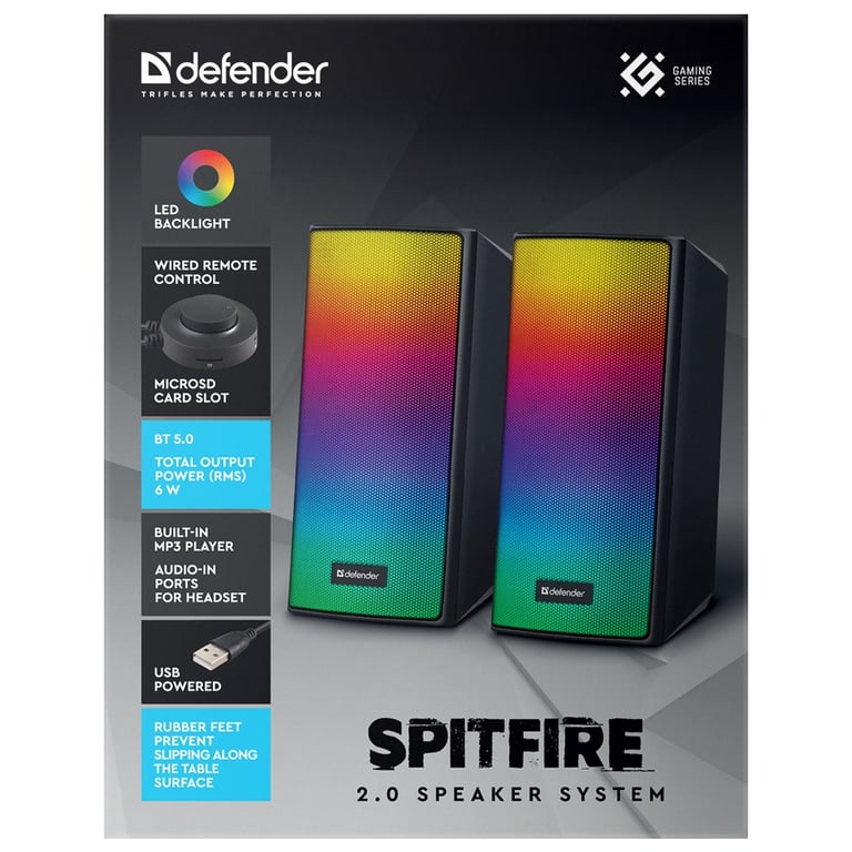 Акустична система Defender Spitfire Bluetooth Black (65047) - фото 8