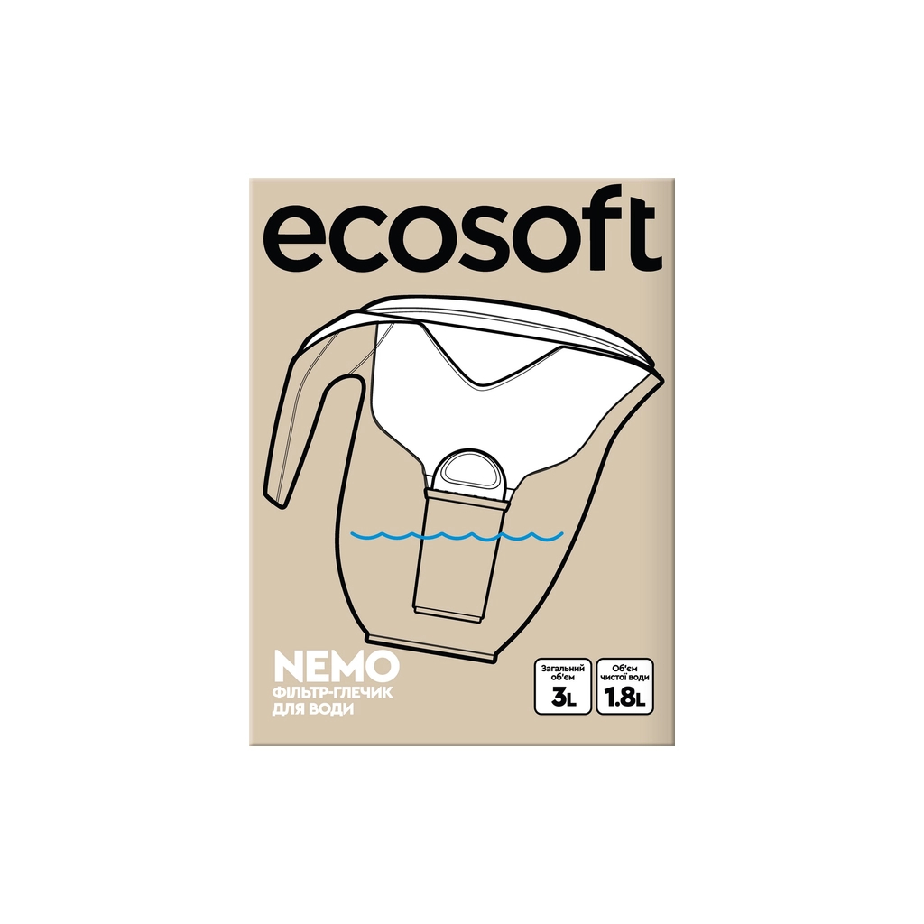 Фільтр-глечик Ecosoft НЕМО перлинний 3л (4820056807097) - фото 2 Фільтр-глечик Ecosoft НЕМО перлинний 3л (4820056807097) - фото 2