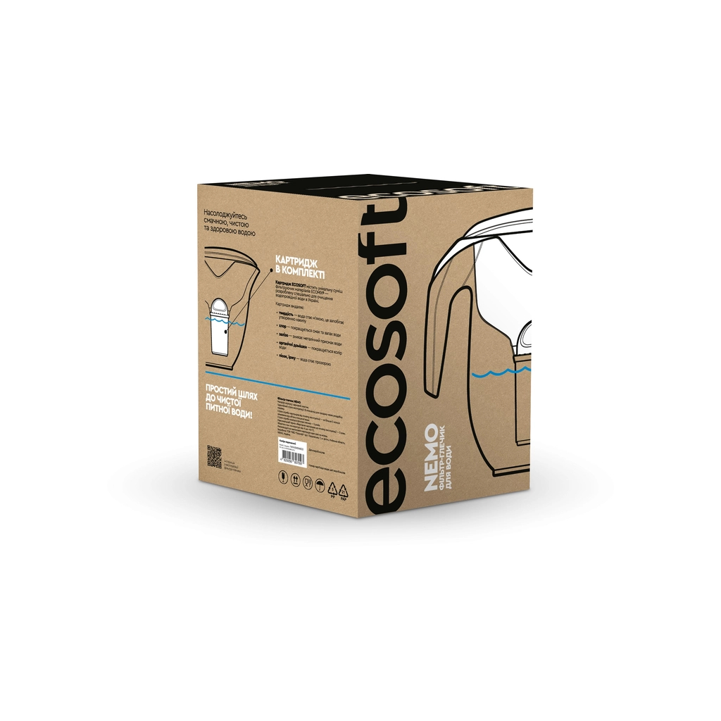 Фільтр-глечик Ecosoft НЕМО перлинний 3л (4820056807097) - фото 5 Фільтр-глечик Ecosoft НЕМО перлинний 3л (4820056807097) - фото 5