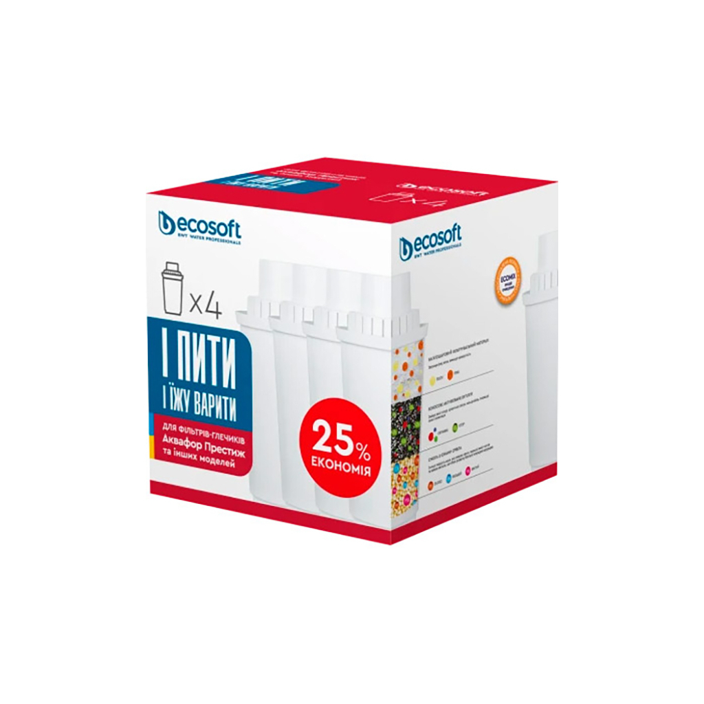 Картридж для фільтра глечика Ecosoft Аквафор 4шт (CRVK4AQRECO) - фото 2 Картридж для фільтра глечика Ecosoft Аквафор 4шт (CRVK4AQRECO) - фото 2