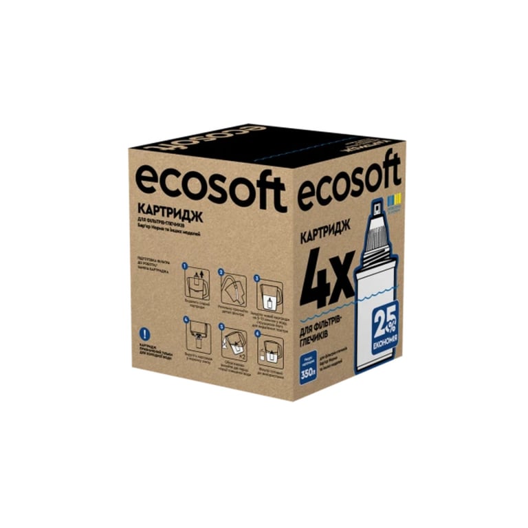 Картридж для фільтра глечика Ecosoft Бар''єр 4шт (CRVK4BARECO) - фото 4