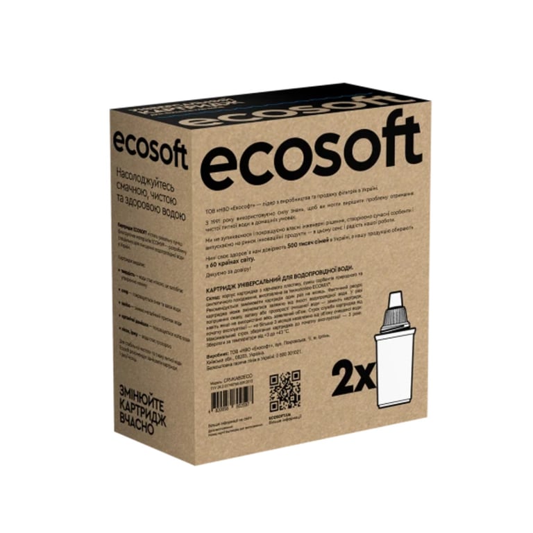 Картридж для фільтра глечика Ecosoft Універсальний для фільтрів-глечиків 2 шт (4820056802597) - фото 4