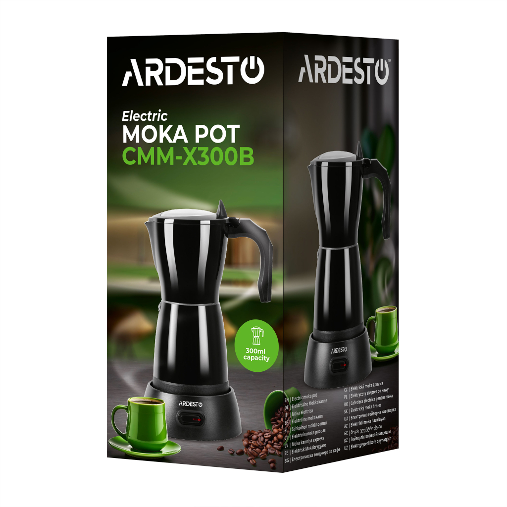 Гейзерна кавоварка Ardesto CMM-X300B - фото 8 Гейзерна кавоварка Ardesto CMM-X300B - фото 8