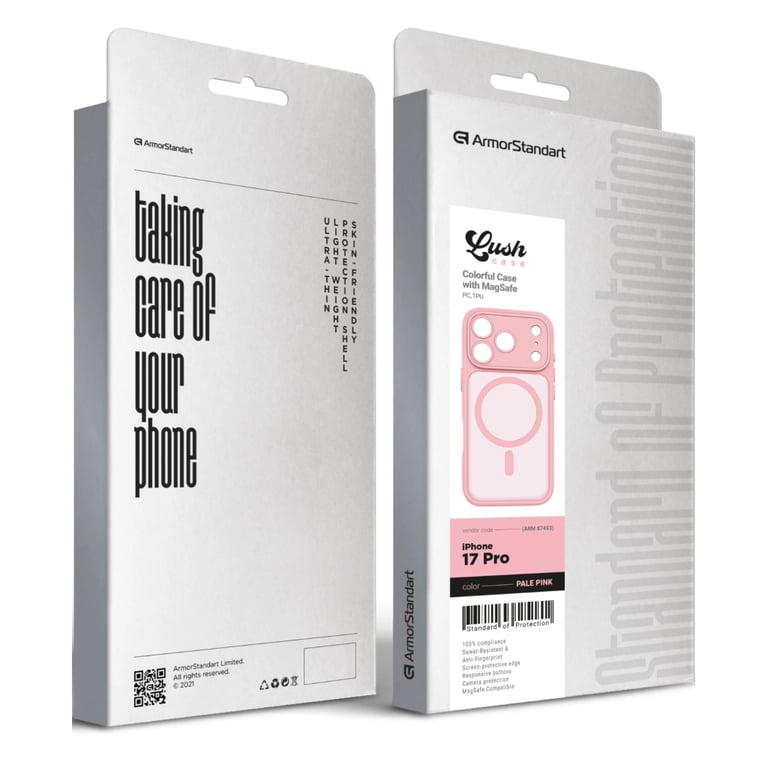 Чохол до мобільного телефона Armorstandart Lush MagCase Apple iPhone 17 Pro Pale Pink (ARM87493) - фото 3