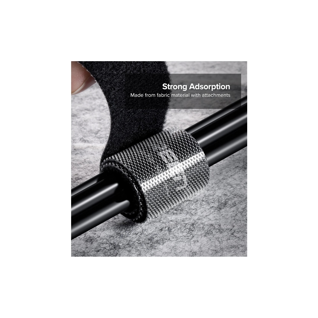 Набір для кріплення стрічка-липучка LP124 20mm Cable Tie Band 5m Black Ugreen (40356) - фото 2 Набір для кріплення стрічка-липучка LP124 20mm Cable Tie Band 5m Black Ugreen (40356) - фото 2