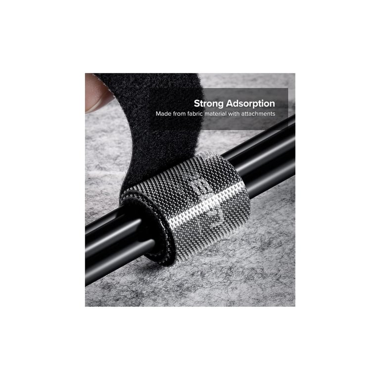 Набір для кріплення стрічка-липучка LP124 20mm Cable Tie Band 5m Black Ugreen (40356) - фото 2