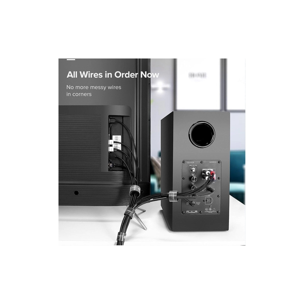 Набір для кріплення стрічка-липучка LP124 20mm Cable Tie Band 5m Black Ugreen (40356) - фото 5 Набір для кріплення стрічка-липучка LP124 20mm Cable Tie Band 5m Black Ugreen (40356) - фото 5