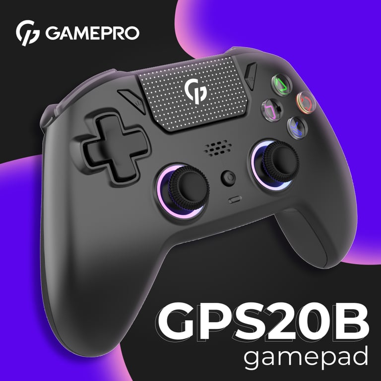 Геймпад GamePro GPS20B 2.4G/BT 5.1/USB (Switch/PC/PS/iOS/Android) RGB Black (GPS20B) - фото 4