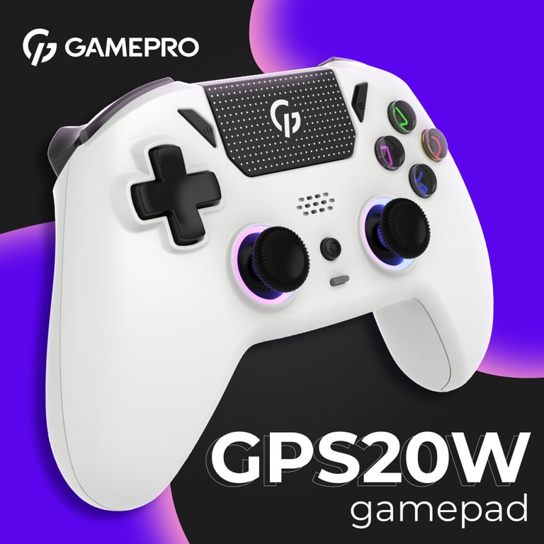 Геймпад GamePro GPS20W 2.4G/BT 5.1/USB (Switch/PC/PS/iOS/Android) RGB White (GPS20W) - фото 4