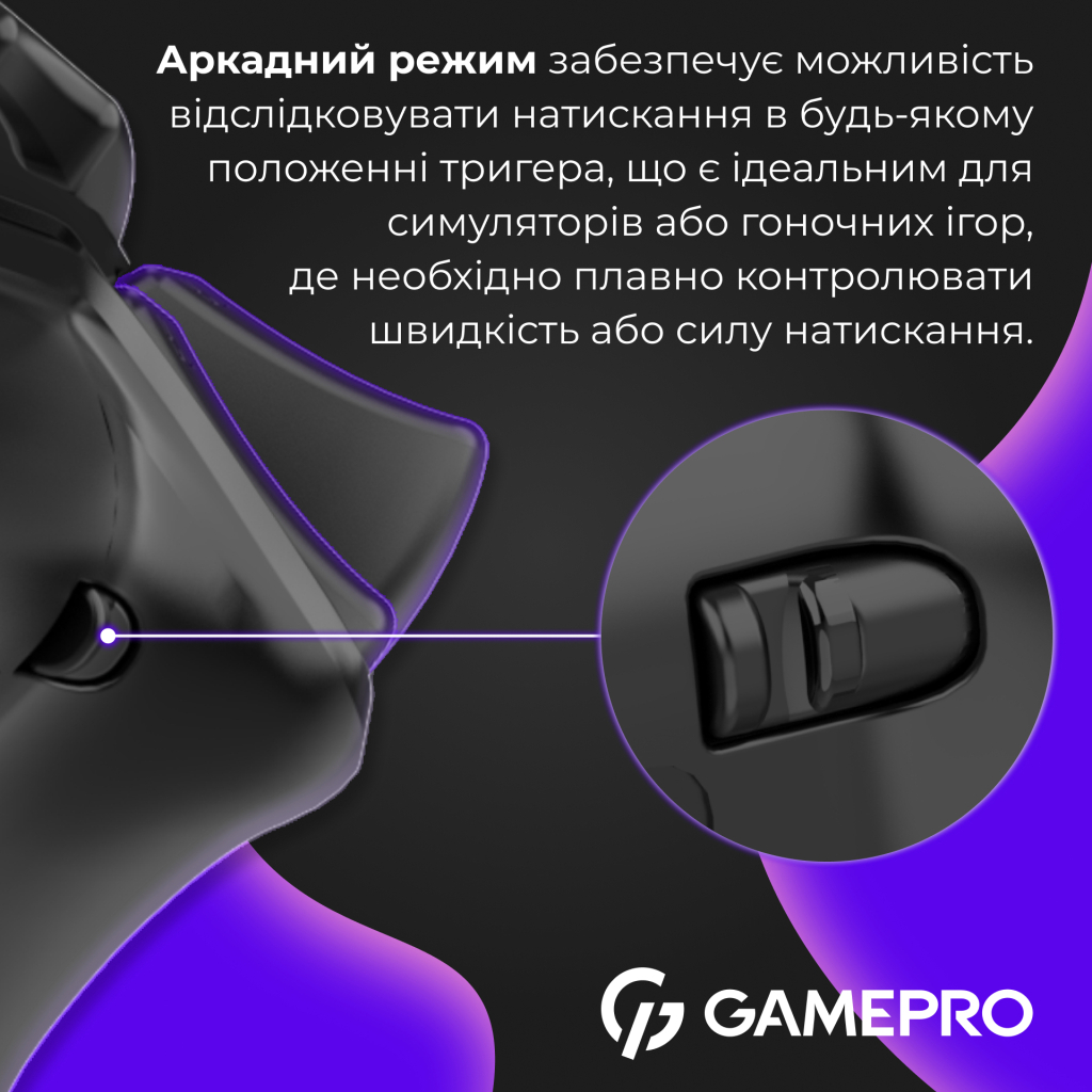 Геймпад GamePro із зарядною станцією BT 5.3/USB/2.4 ГГц (Switch/PC/iOS/Android) RGB Black (GPX13BDOC) - фото 8 Геймпад GamePro із зарядною станцією BT 5.3/USB/2.4 ГГц (Switch/PC/iOS/Android) RGB Black (GPX13BDOC) - фото 8