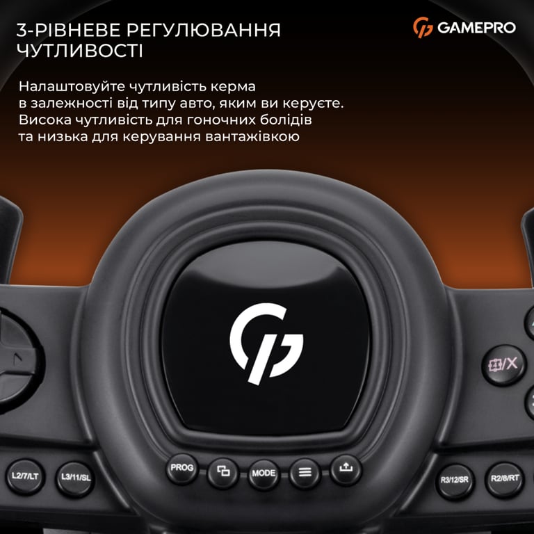 Кермо GamePro RW038PM з педалями та коробкою передач PC/XBOX360/XBOXONE/SWITCH/PS3/PS4 (RW038PM) - фото 10