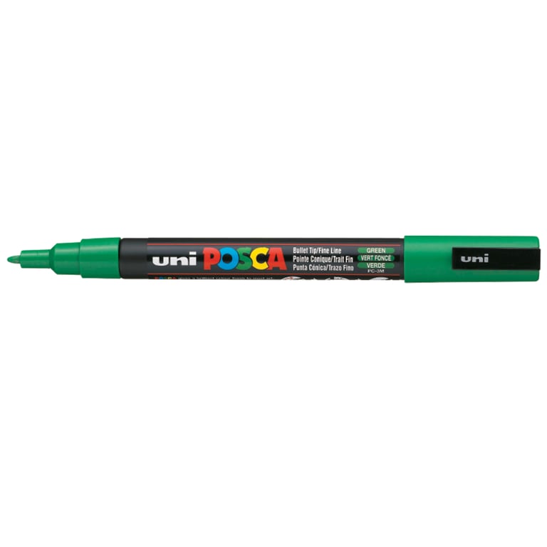 Маркер UNI Posca, 0.9-1.3мм, Зелений (PC-3M.Green)