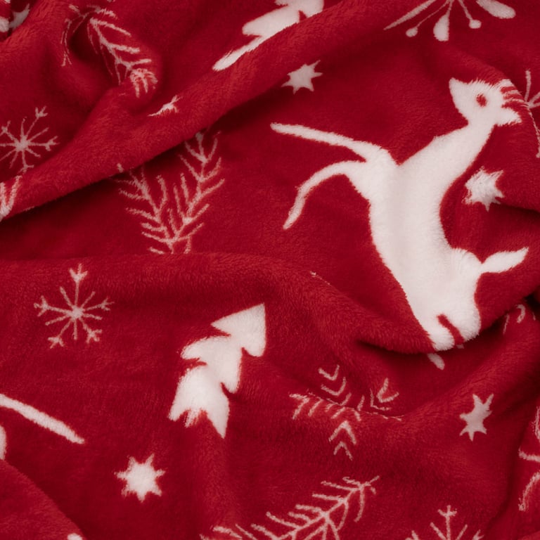 Плед Ardesto Christmas Flannel 160х200см, 100% поліестер, олені, червоний (ART0126PB) - фото 5