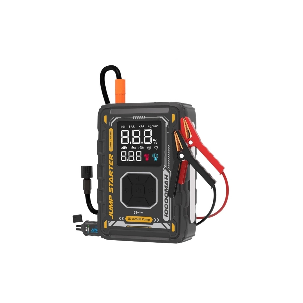 Пуско зарядний пристрій Atria 8000mAh 1000A QC18W Pump LED ліхтар (JS-A2500 Pump) - фото 3 Пуско зарядний пристрій Atria 8000mAh 1000A QC18W Pump LED ліхтар (JS-A2500 Pump) - фото 3