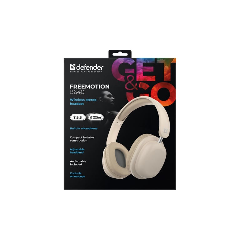 Навушники Defender FreeMotion B640 Bluetooth Beige (63642) - фото 5