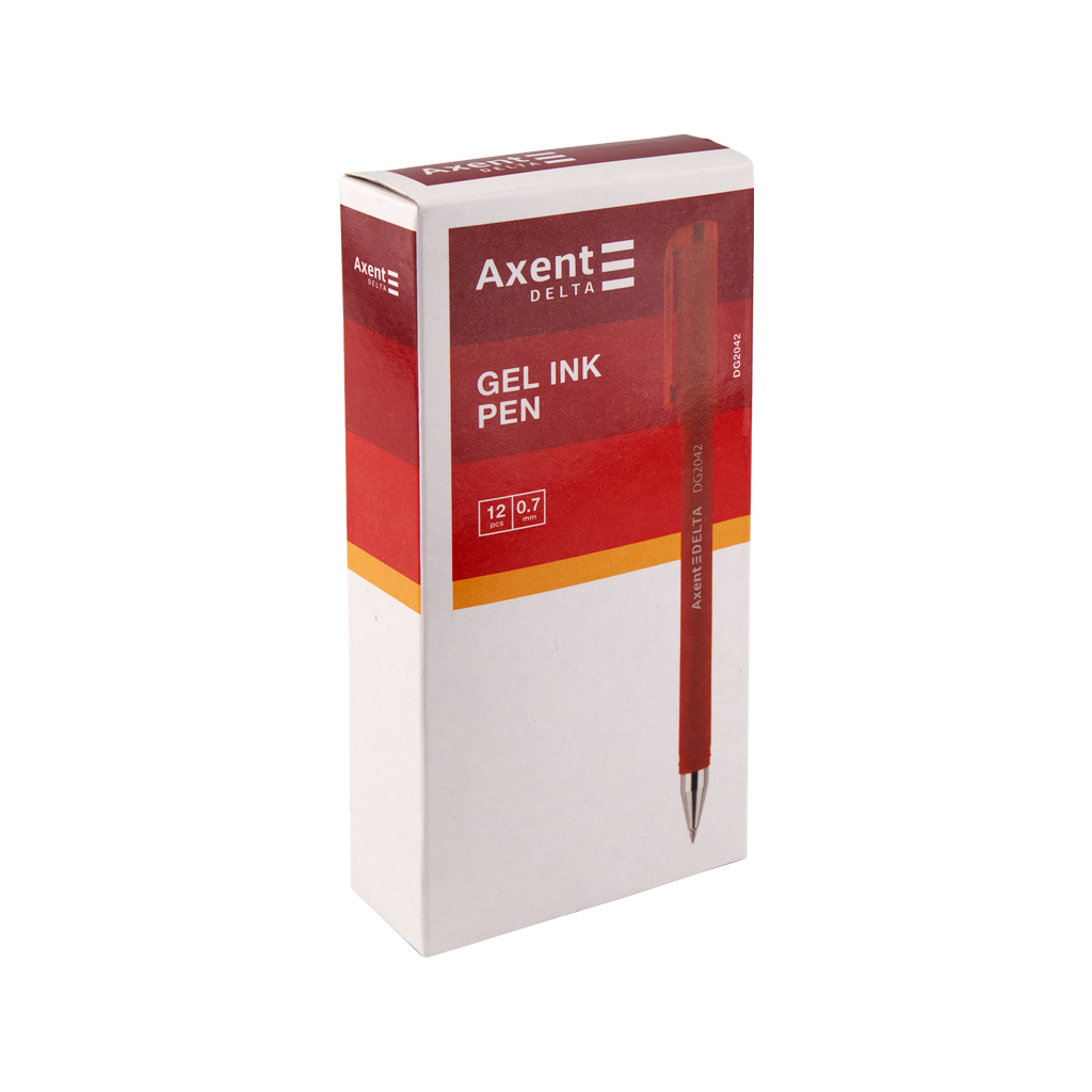 Ручка гелева Axent Delta by Axent Червона 0.7 мм (DG2042-06) - фото 2 Ручка гелева Axent Delta by Axent Червона 0.7 мм (DG2042-06) - фото 2