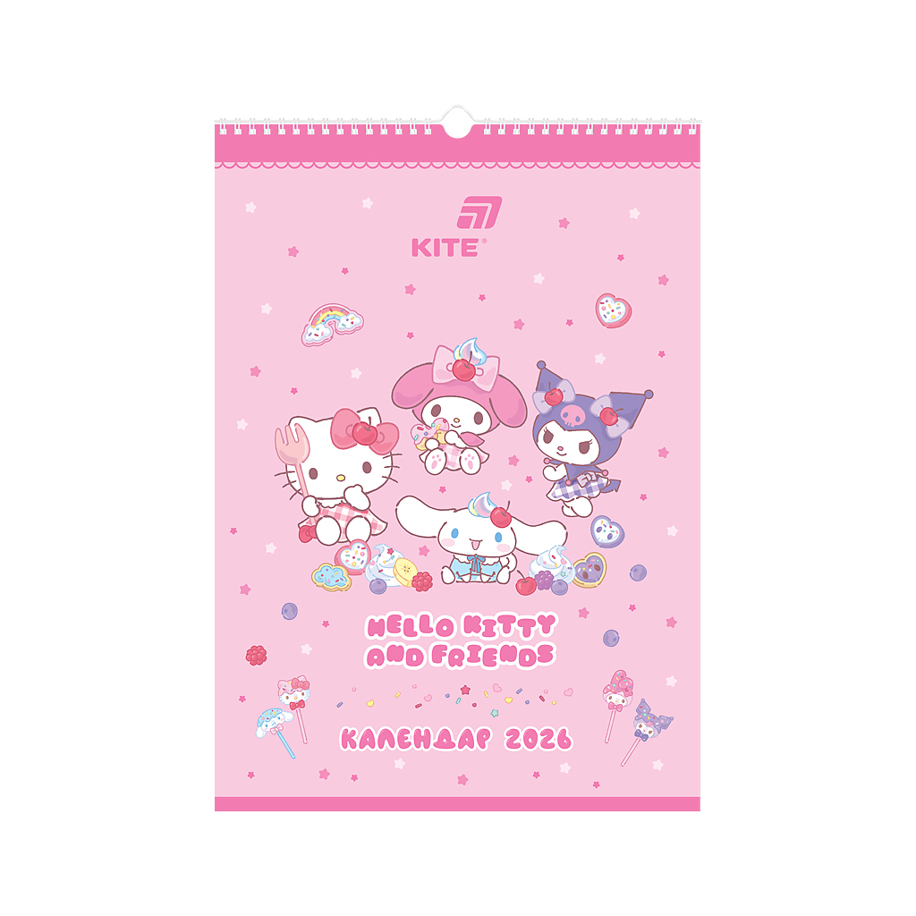 Календар Kite планер настінний Hello Kitty 2026 рік (HK26-440) Календар Kite планер настінний Hello Kitty 2026 рік (HK26-440)