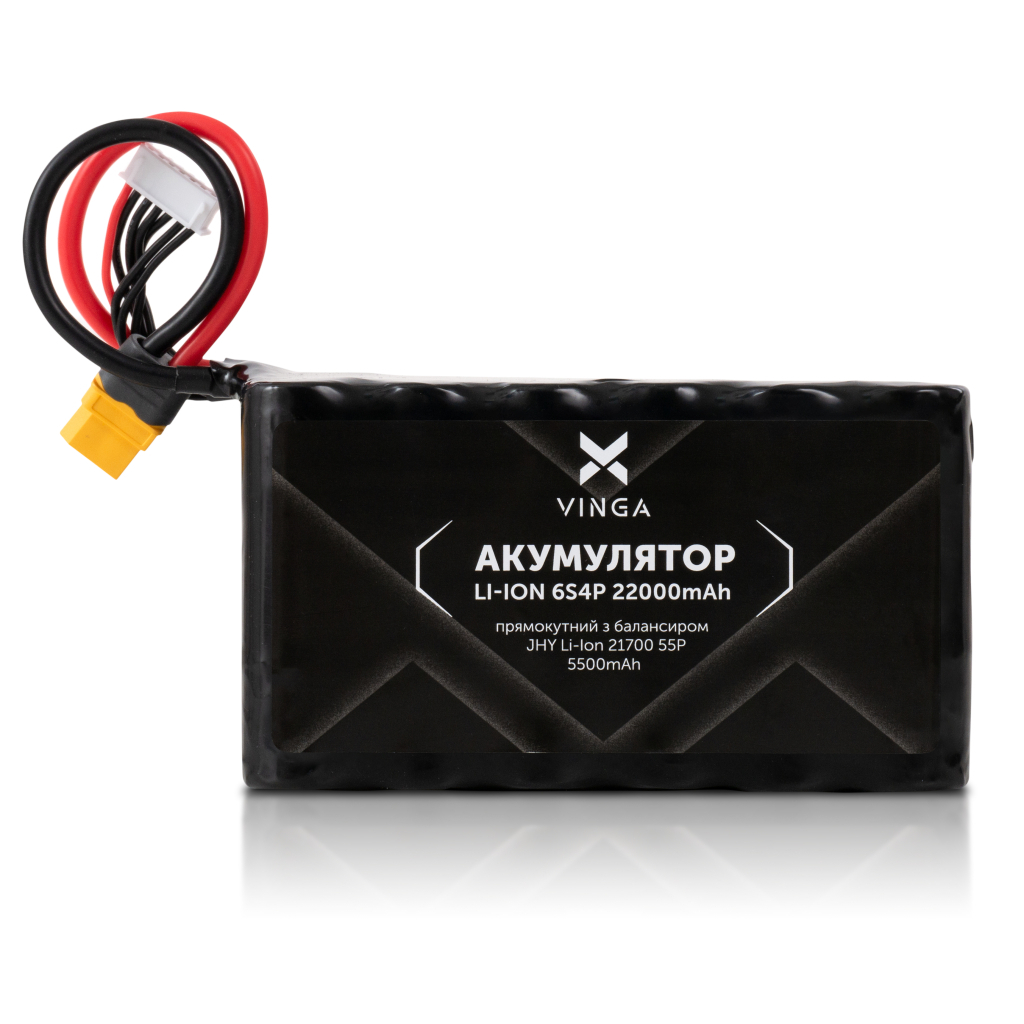 Акумуляторний блок Vinga Li-Ion 6S4P 22000mAh з балансувальним дротом (V6S4P-22000MAH) Акумуляторний блок Vinga Li-Ion 6S4P 22000mAh з балансувальним дротом (V6S4P-22000MAH)