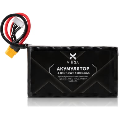 Акумуляторний блок Vinga Li-Ion 12S2P 11000mAh з балансувальним дротом (V12S2P-22000MAH)