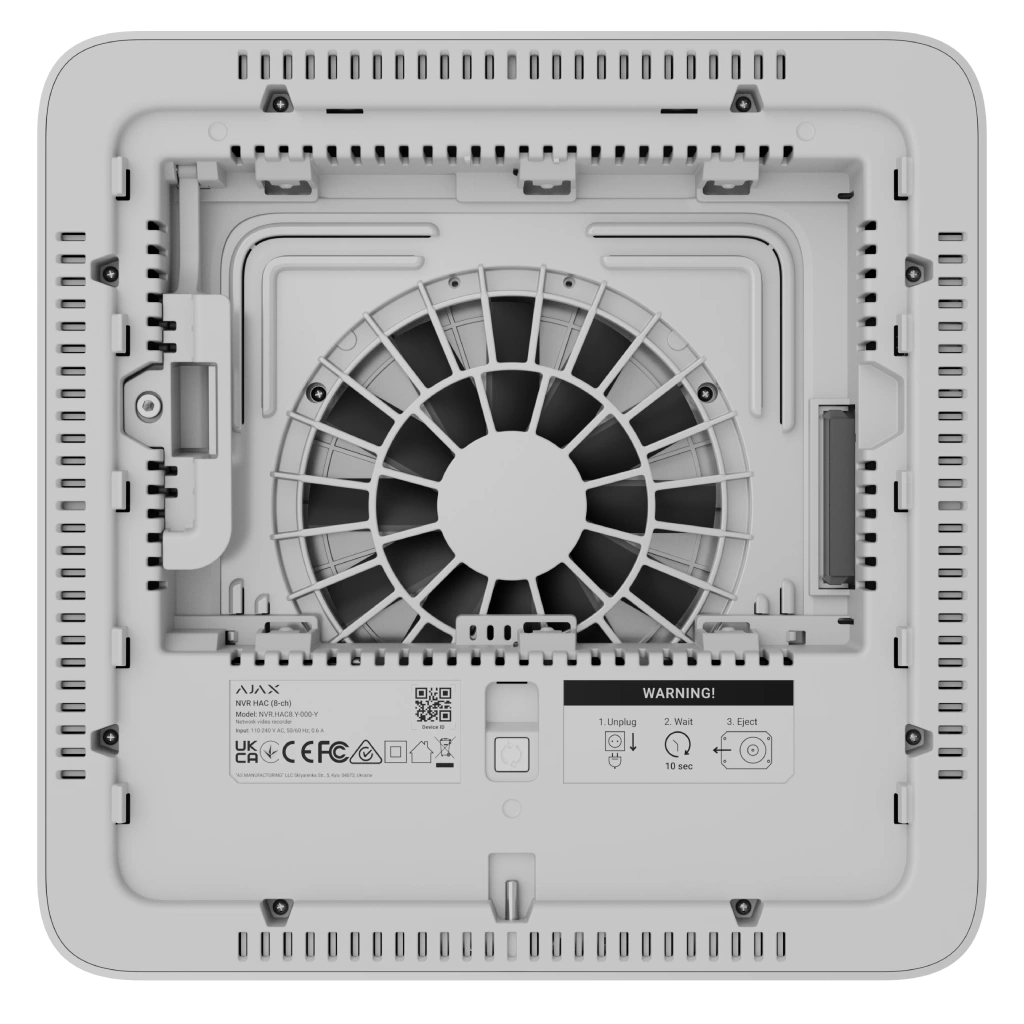 Реєстратор для відеоспостереження Ajax NVR_8 HAC white - фото 5 Реєстратор для відеоспостереження Ajax NVR_8 HAC white - фото 5
