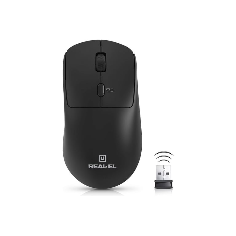 Мишка REAL-EL RM-317W Wireless Black (EL123200052) - фото 1