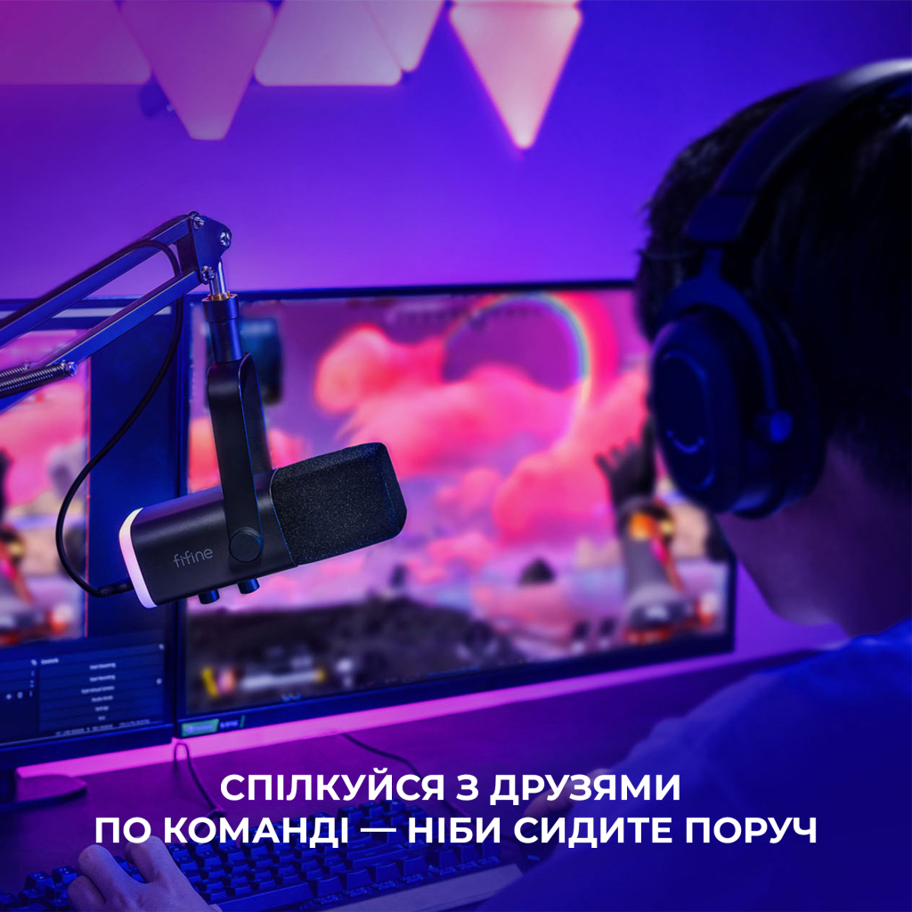 Мікрофон Fifine AM8T USB Black (AM8T) - фото 12 Мікрофон Fifine AM8T USB Black (AM8T) - фото 12