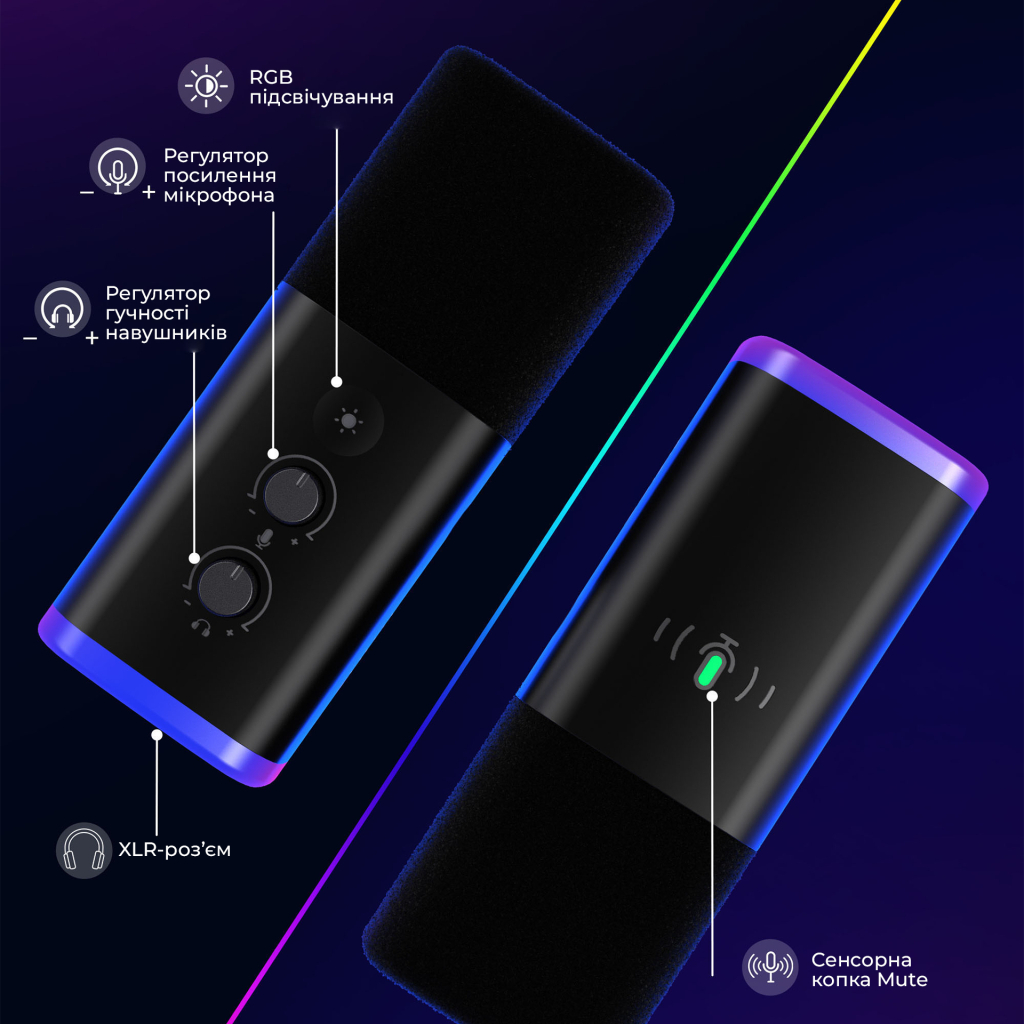 Мікрофон Fifine AM8T USB Black (AM8T) - фото 9 Мікрофон Fifine AM8T USB Black (AM8T) - фото 9