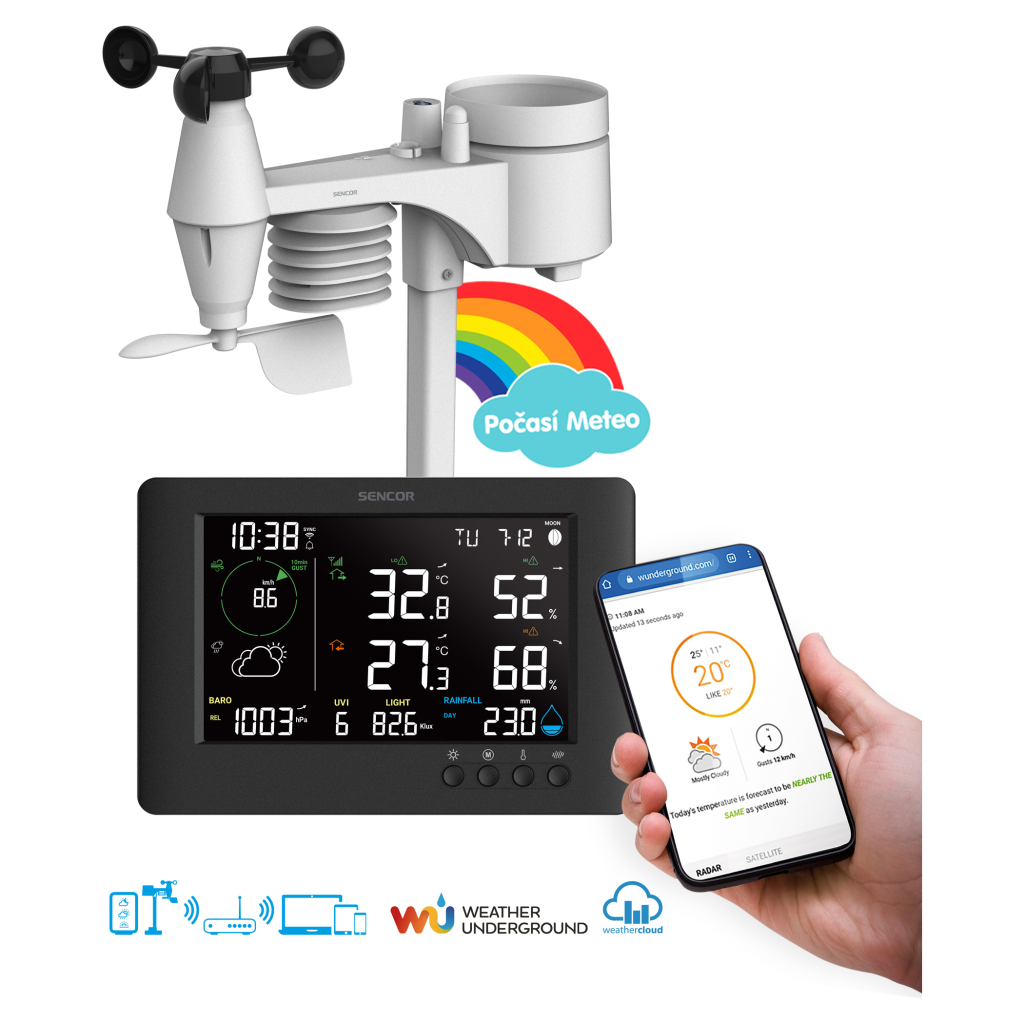 Метеостанція Sencor SWS10500WIFI - фото 6 Метеостанція Sencor SWS10500WIFI - фото 6