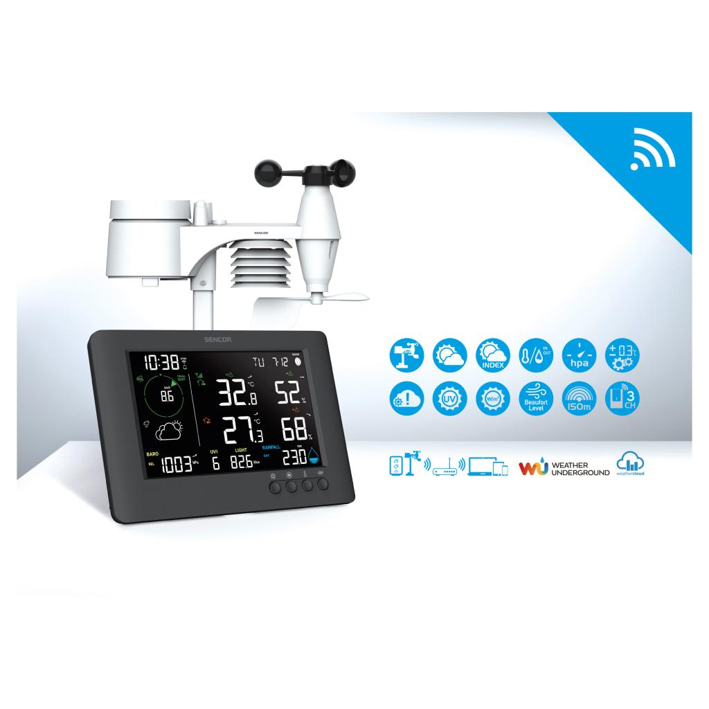Метеостанція Sencor SWS10500WIFI - фото 7 Метеостанція Sencor SWS10500WIFI - фото 7