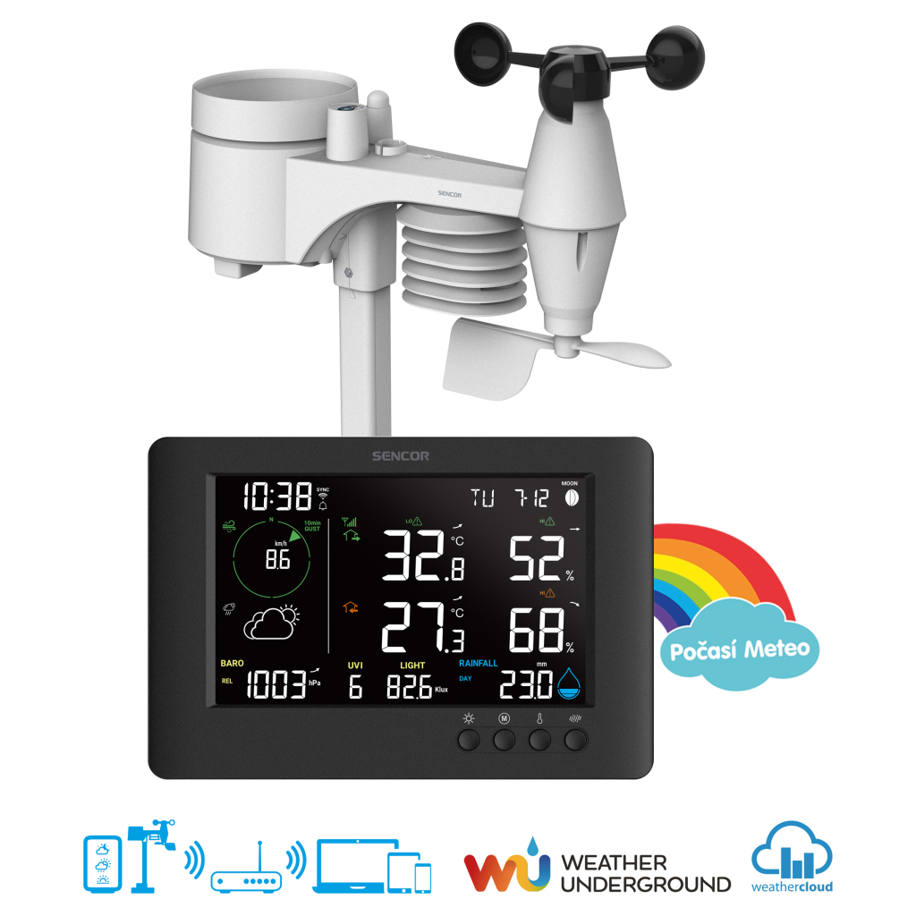 Метеостанція Sencor SWS10500WIFI - фото 8 Метеостанція Sencor SWS10500WIFI - фото 8