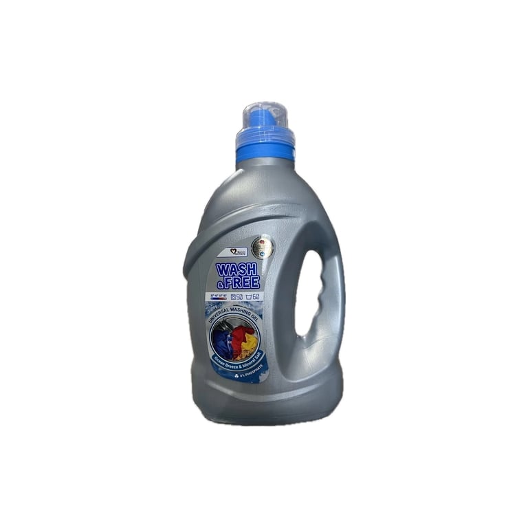 Гель для прання Wash&Free Універсальний Морська свіжість з нотками мінеральної солі 2 кг (4823128005889)