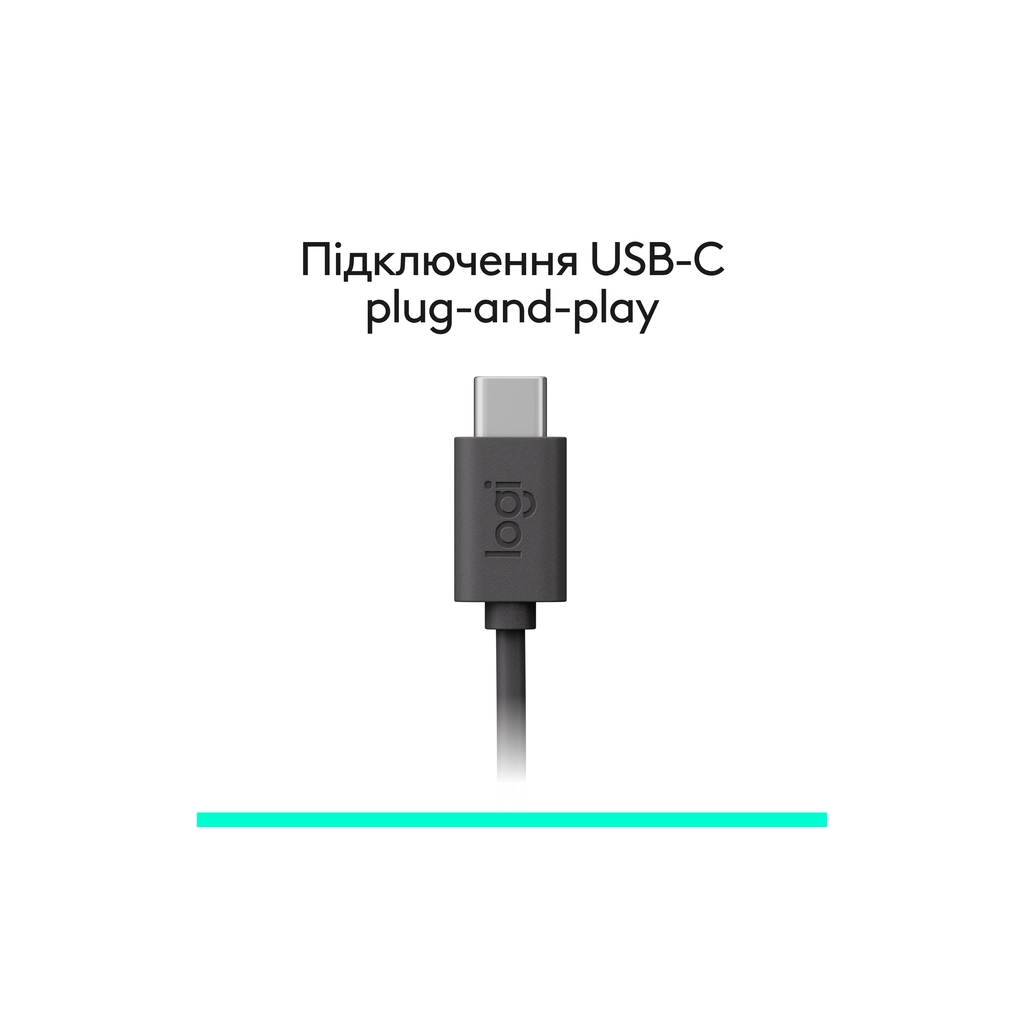 Навушники Logitech H390 USB-C Midnight Black (981-001576) - фото 4 Навушники Logitech H390 USB-C Midnight Black (981-001576) - фото 4