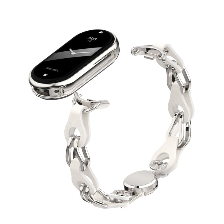 Ремінець до фітнес браслета Armorstandart Chain Wristband для Xiaomi Smart Band 10/9/8 Silver (ARM86889) - фото 2