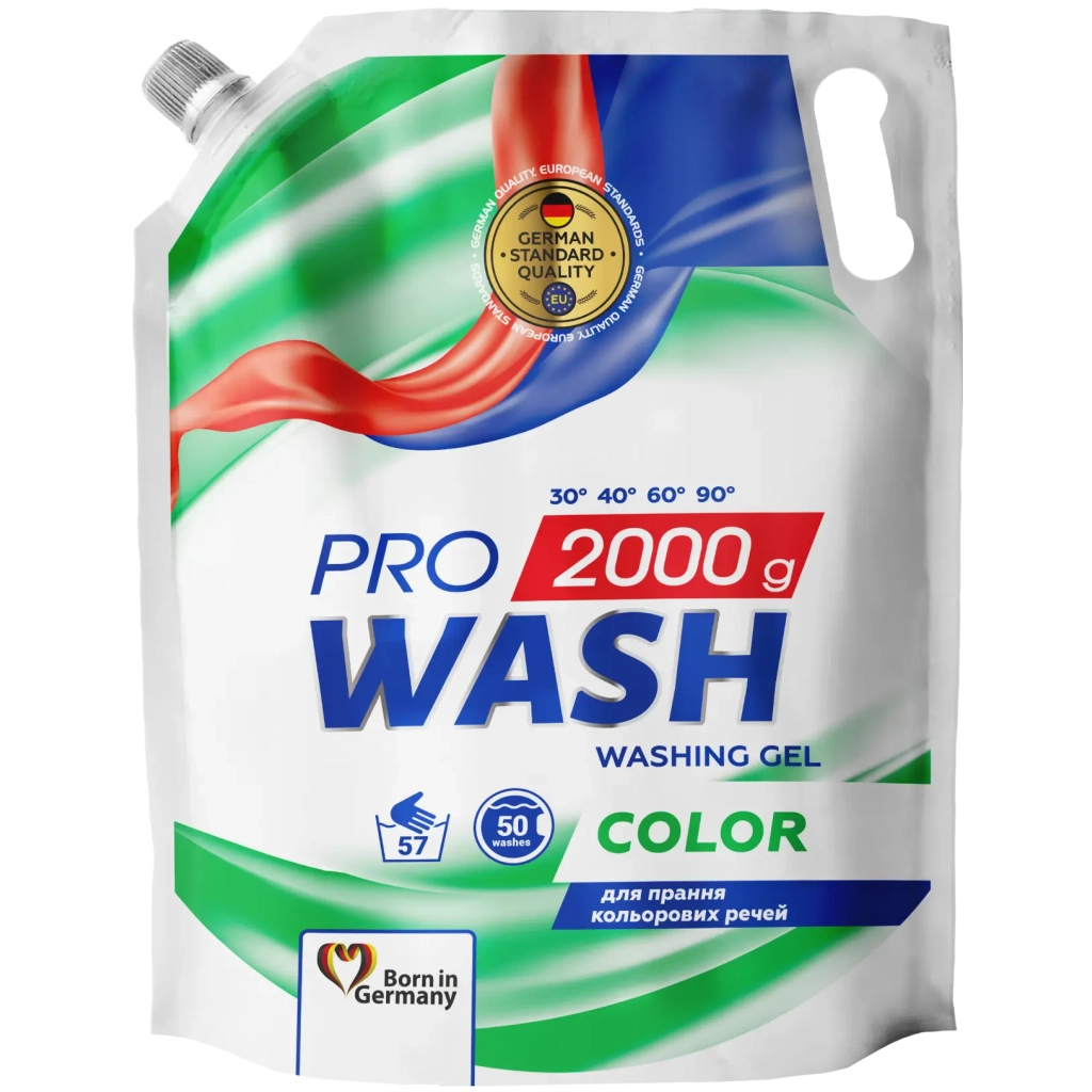 Гель для прання Pro Wash Color Дой-пак 2 кг (4823128002444) Гель для прання Pro Wash Color Дой-пак 2 кг (4823128002444)