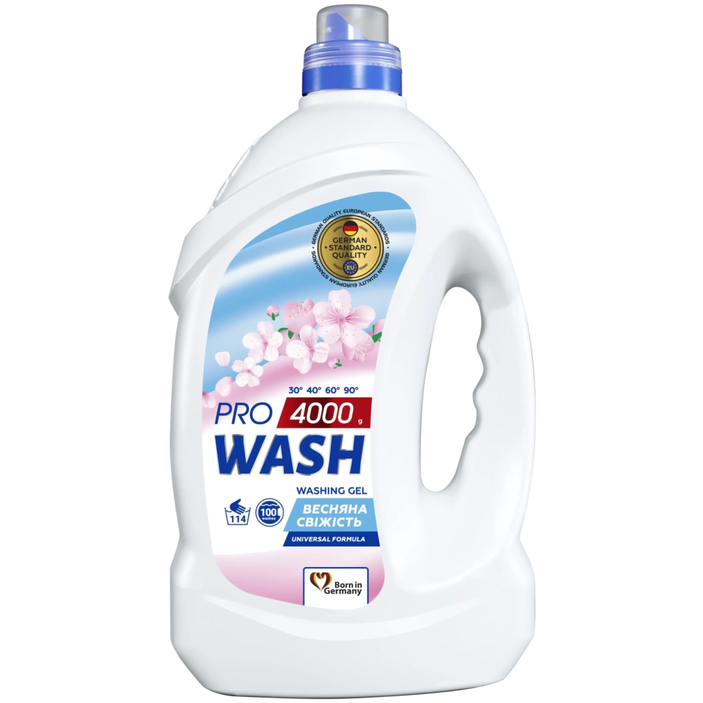 Гель для прання Pro Wash Universal Весняна свіжість 4 кг (4823128000983) Гель для прання Pro Wash Universal Весняна свіжість 4 кг (4823128000983)