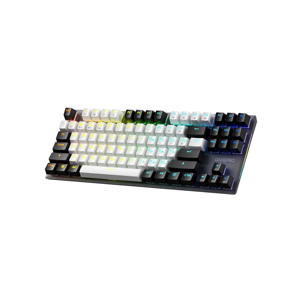 Клавіатура GamePro Genesis Joker Pro MK124G Pro Outemu Red Switch Wireless/Bluetooth/USB UA Gray (MK124G Pro) - фото 2 Клавіатура GamePro Genesis Joker Pro MK124G Pro Outemu Red Switch Wireless/Bluetooth/USB UA Gray (MK124G Pro) - фото 2