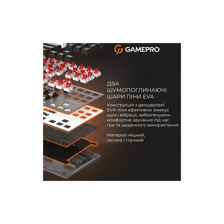 Клавіатура GamePro Genesis Joker MK124G Outemu Red Switch USB UA Gray (MK124G) - фото 12