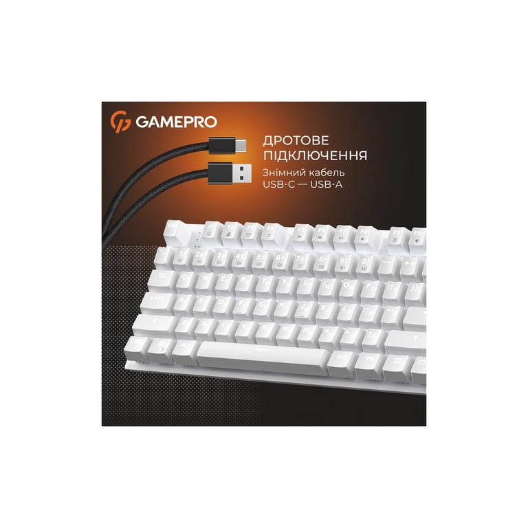 Клавіатура GamePro Genesis Joker MK124W Outemu Red Switch USB UA White (MK124W) - фото 10