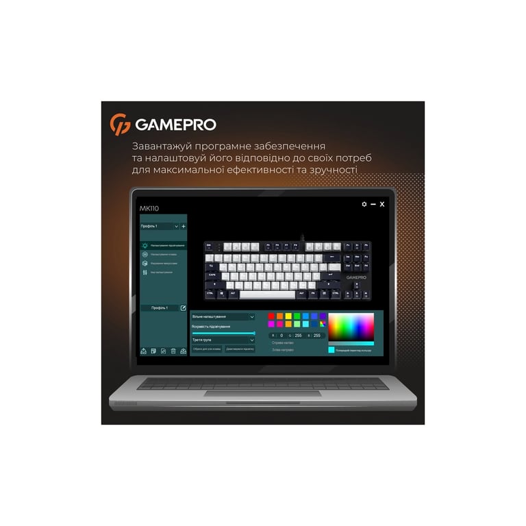 Клавіатура GamePro Genesis Metallic MK110B Outemu Red Switch USB UA Black (MK110B) - фото 12