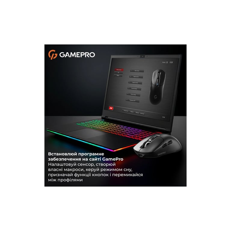 Мишка GamePro Genesis Airmaster Wireless/Bluetooth/USB Black (GM167B) - фото 4