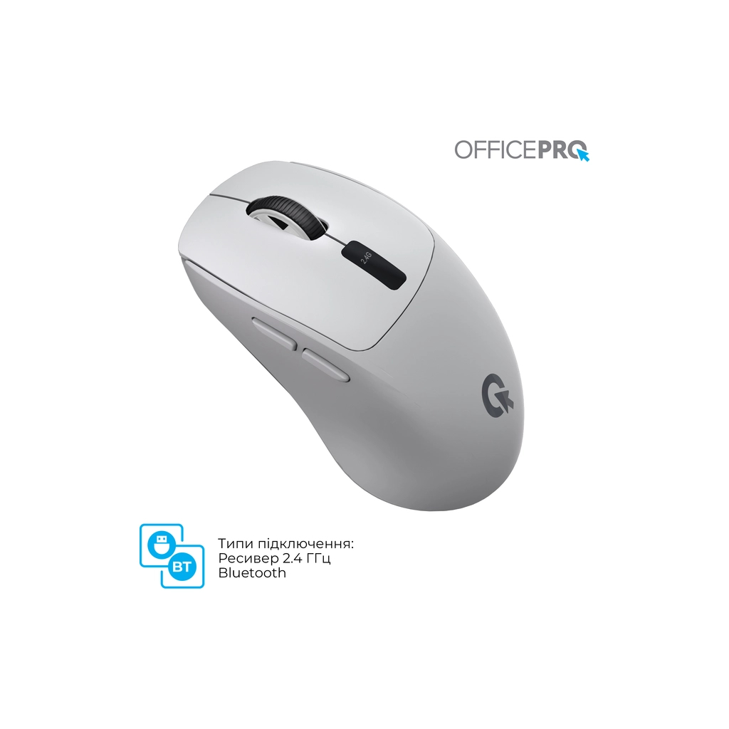 Мишка OfficePro M398G Wireless/Bluetooth Gray (M398G) - фото 12 Мишка OfficePro M398G Wireless/Bluetooth Gray (M398G) - фото 12