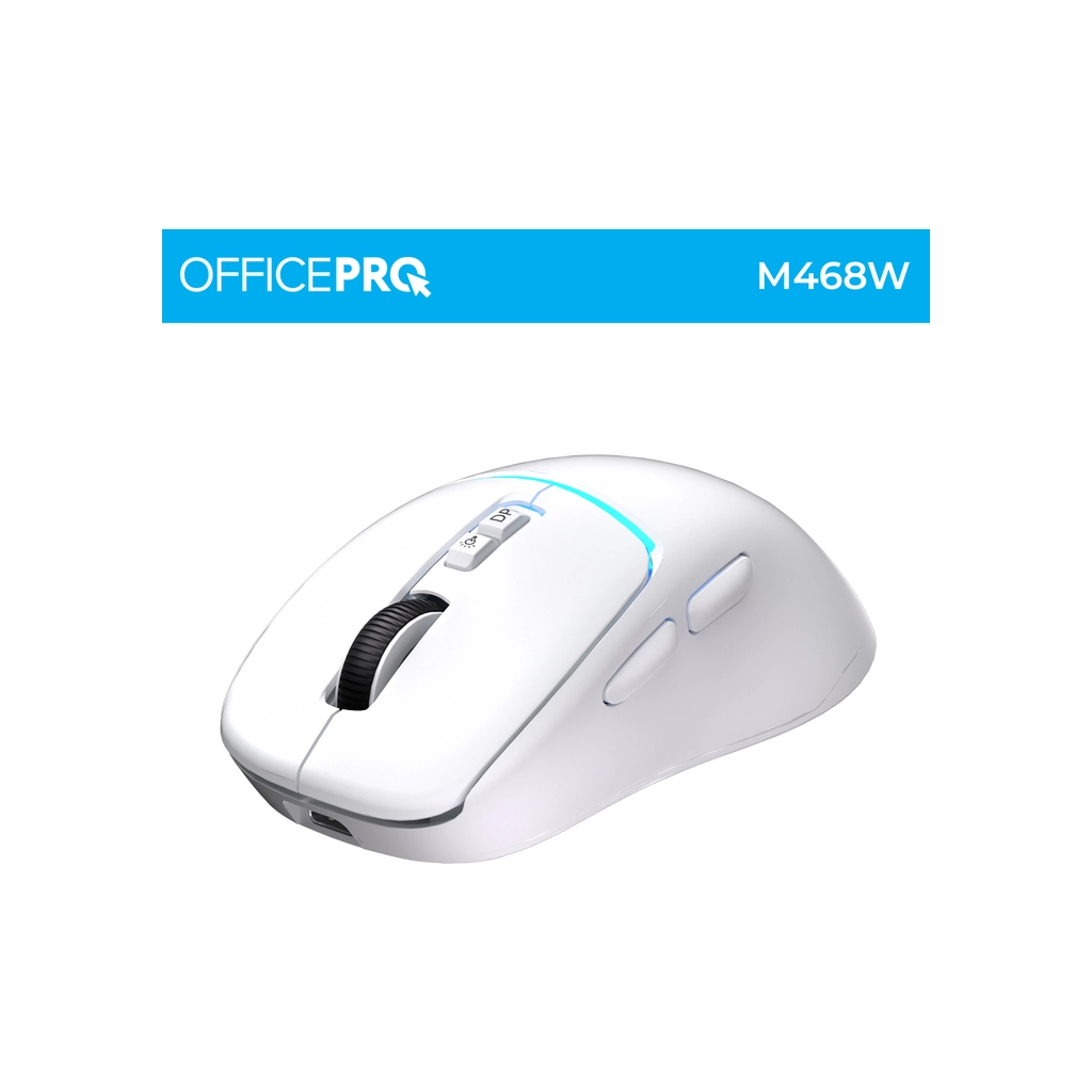 Мишка OfficePro M468W Wireless/Bluetooth White (M468W) - фото 5 Мишка OfficePro M468W Wireless/Bluetooth White (M468W) - фото 5