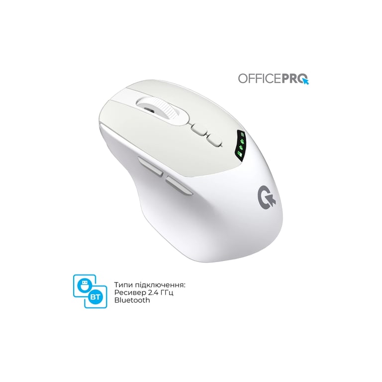 Мишка OfficePro M520W Wireless/Bluetooth White (M520W) - фото 12