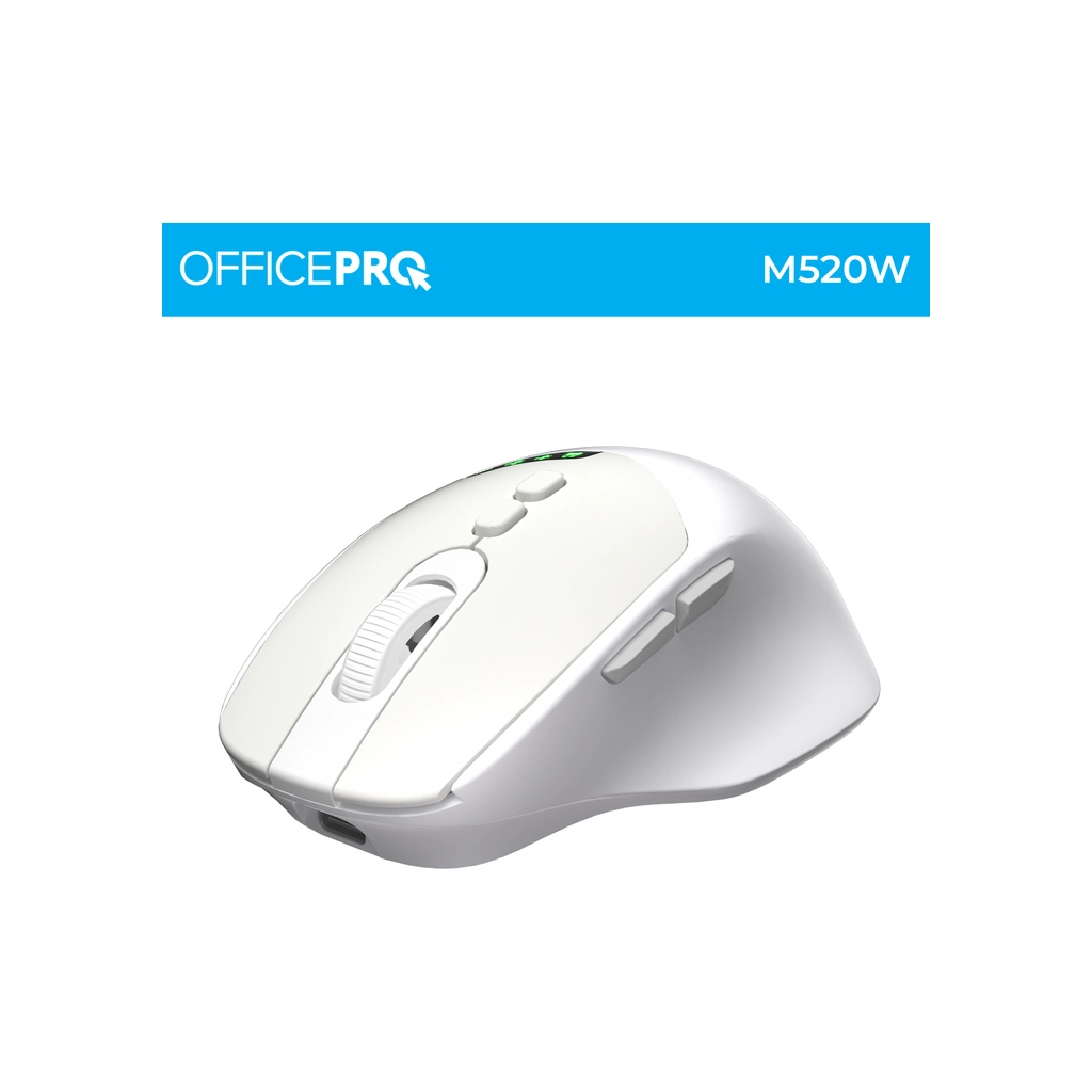 Мишка OfficePro M520W Wireless/Bluetooth White (M520W) - фото 5 Мишка OfficePro M520W Wireless/Bluetooth White (M520W) - фото 5