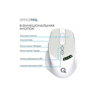 Мишка OfficePro M520W Wireless/Bluetooth White (M520W) - фото 6