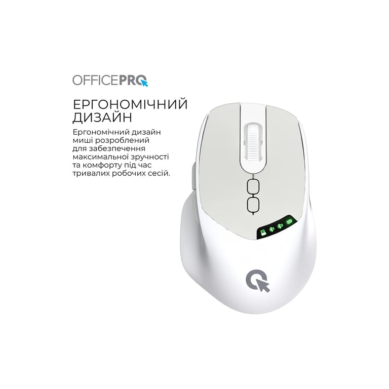Мишка OfficePro M520W Wireless/Bluetooth White (M520W) - фото 7