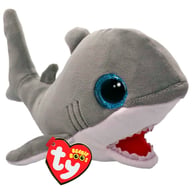 М'яка іграшка Ty Beanie Babies Сіра акула Finnegan 15 см (37376) - фото 1
