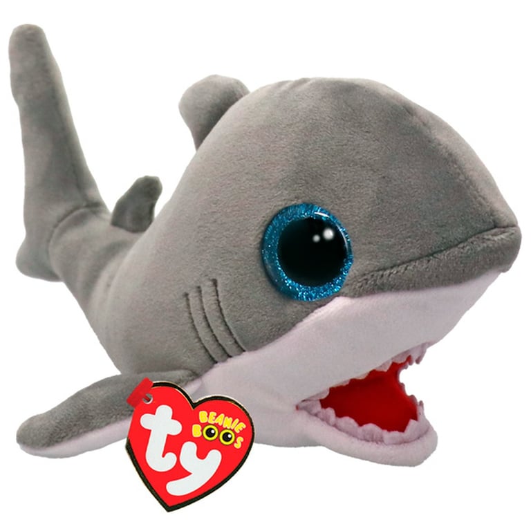 М’яка іграшка Ty Beanie Babies Сіра акула Finnegan 15 см (37376)